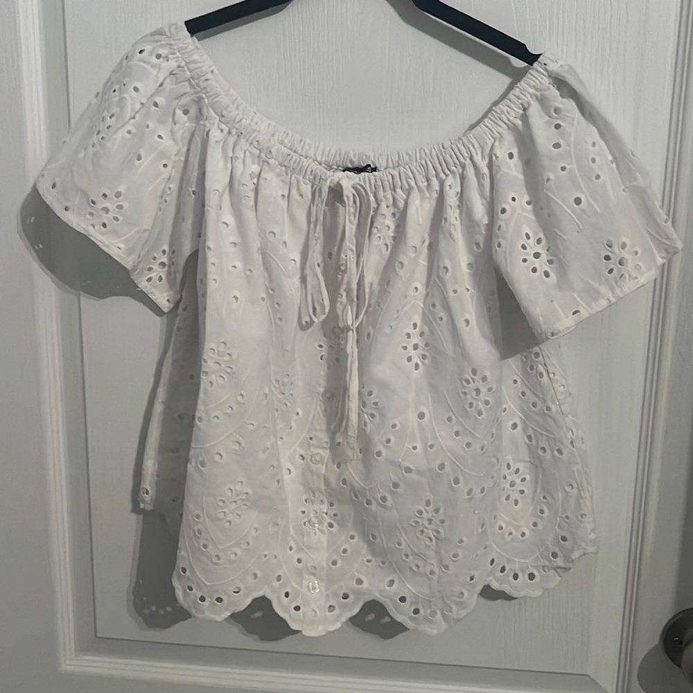 Express white off the shoulder blouse